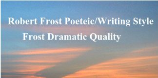 robert frost writing style