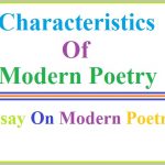 characteristics of modern poetry