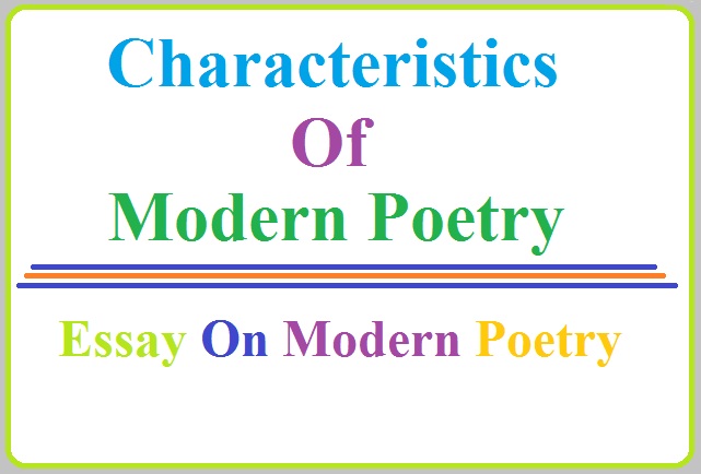 modern poetry characteristics